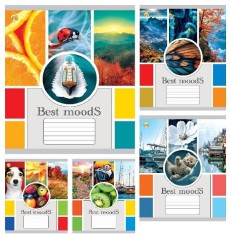 Тетрадь 18 арк.клітинка Тверда ТЕ41208 Настрій, 20 шт. в уп. /400/, 5к.