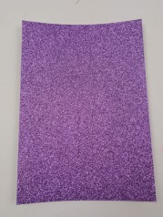 Цветная ЭВА пена с глиттером (Фоамиран) А4, GL-EVA-1-ADH-019, 21х29,7 см, 1,6 мм 5 листов, свет-фиолетов