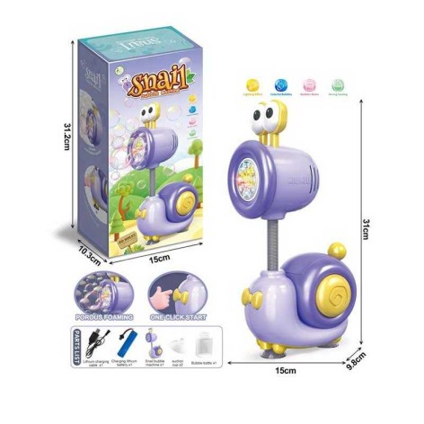 Установка с мыльными пузырями Snail, подсвечивается, работает от аккумулятора P146