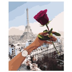 Картина по номерам VA-1169 "Побачення в Парижі", розміром 40х50 см