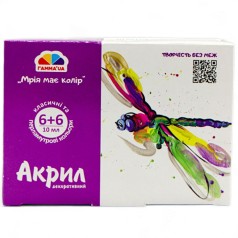 Фарба акрилова 6+6кол*10мл 