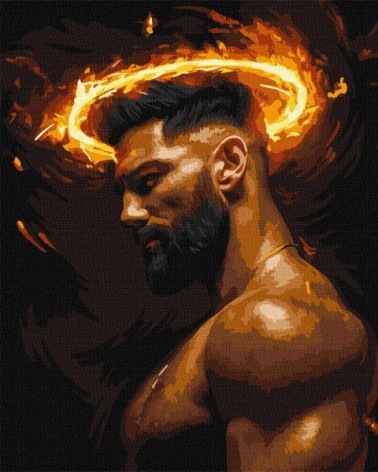 Картина по номерам - "Профиль мужества" ©art_selena_ua, 40х50см