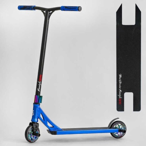 Самокат трюковый "Best Scoote" (HIC-система, ПЭГИ, алюминиевый диск и дека, колеса PU, d=120 мм, ширина руля 58 см)
