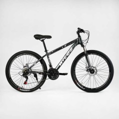 Велосипед Спортивний Corso «WILDS» 26" дюймів рама сталева 15’’, перемикачі Saiguan, 21 швидкість, зібран на 75% /1/