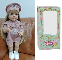 Лялька "TK Group", висота: 50 см, гумова, імітація скляних очей, пустушка, пляшечка, памперс, капелюшок, взуття, в кор. /12/