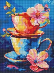 Алмазна мозаїка без підрамника - Таємниця чаювання ©art_selena_ua