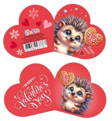 Листівка вітальна ЛВО25-145 Валентинка 131х71мм, ціна за 10 шт. //