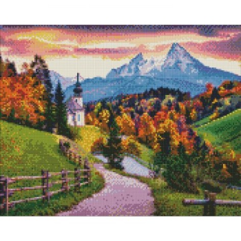 Алмазная мозаика "Осенняя тишина" 40х50см