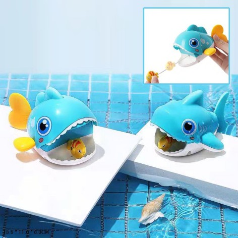 Водоплавающие игрушки Рыбка заводная на шнурке ловит маленькую рыбку, размер 10*10*8 см