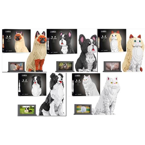 Конструктор тварина, від 20,5см, 5видів (собака-3 види, кіт - 2 види), в кор-ці, 30-25-8см 