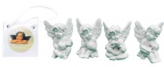 Сувенир керамический в сумочке "Ангел белый" 4,5см,4в.(24*24)