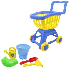 Візок Літній жовтий+блакитний (пісочний набір попадається рандомно)