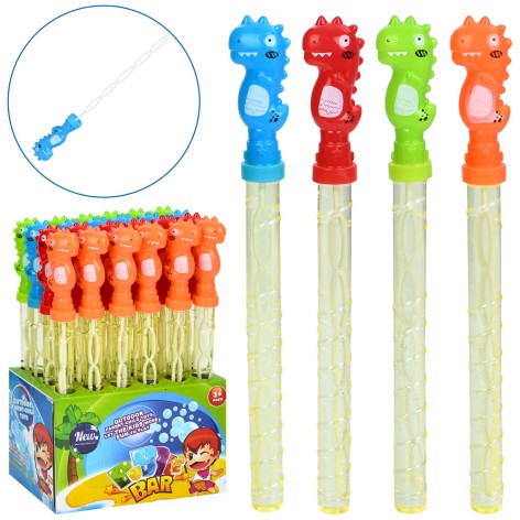 Мильні бульбашки меч, 37см, ручка-динозавр, (4кольори) /3/72/24шт в кор.24-37-14,5см