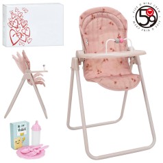 Стілець для годування для ляльки, д40-ш32,5-в61см, дуга, метал+пластик,посуд, пляшечка, в кор-ці, 48-33-9,5см 