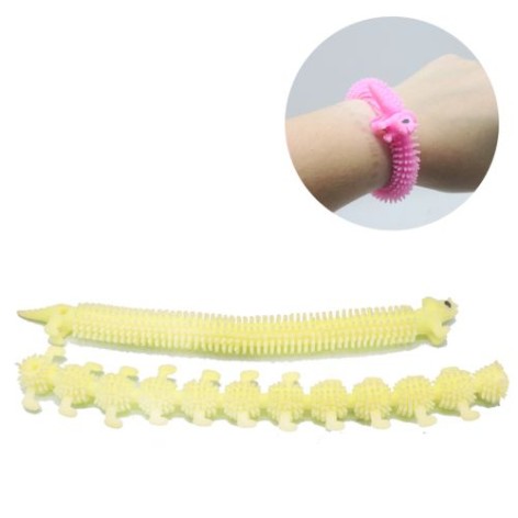 Антистрес браслет повзучі 20 см жовтий