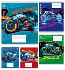 Тетрадь 18 арк.клітинка Тверда ТЕ41209 Мотокрос, 20 шт. в уп. /400/, 5к.