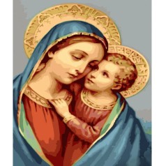 Набор для росписи по номерам Мария и Иисус Strateg размером 40х50 см (GS560)