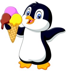 Набор для росписи по номерам Пингвин с мороженым Strateg размером 30х30 см (ES212)