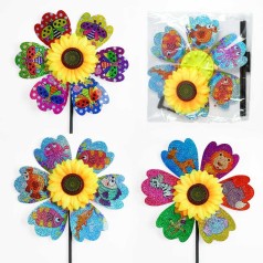 Ветрячок, “Подсолнечник”, высота 40 см, 2 палочки, в п/э  /300/