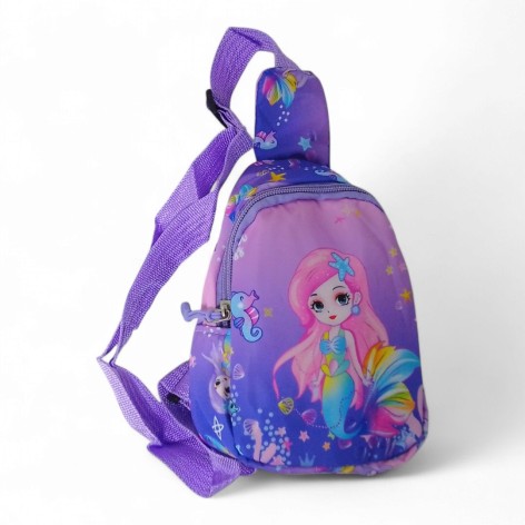 Сумочка-рюкзак Русалочка 22 см сиреневая.