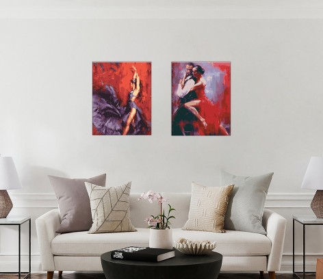Комплект картин за номерами Riviera Blanca "Пристрасний танець" 40x50 см 2 шт (ITR-006)