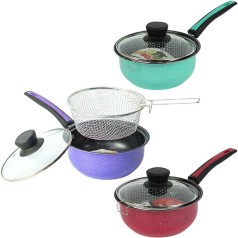 Сотейник-фритюрница 2л D24см с антипригарным покрытием и крышкой 16749-38