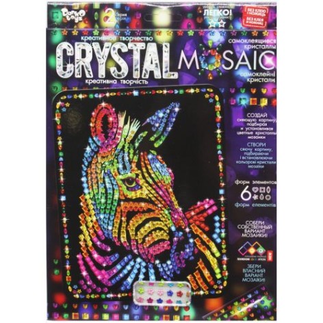 Набір для творчої творчості "CRYSTAL MOSAIC", "Зебра"