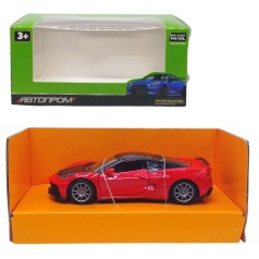 Машинка металева, двері, інерція Автопром (червона з чорним)