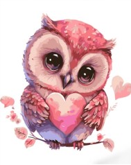 Набор для росписи по номерам Совенок Strateg размером 30х40 см (SS6735)