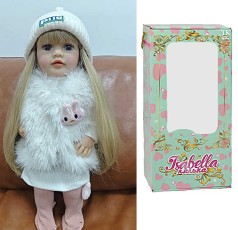 Лялька "TK Group", висота: 50 см, гумова, імітація скляних очей, пустушка, пляшечка, памперс, капелюшок, шкарпетки, в кор. /12/