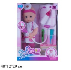 Кукла-пупс Baellar 40см 16799 интерактивный с набором доктора коробка 40*12*29