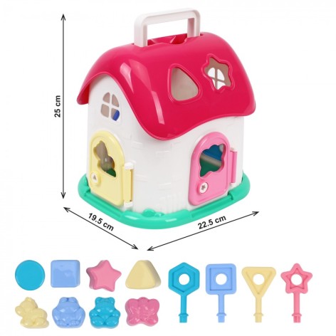 Розвиваюча іграшка-сортер Technok "Будиночок" з фігурками тварин та геометричними формами (6740)