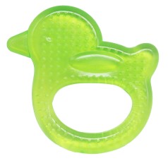 Прорезыватель для зубов с водой уточка зеленая