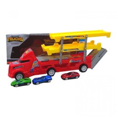 Трейлер-автовоз с машинками "Super Trucks"