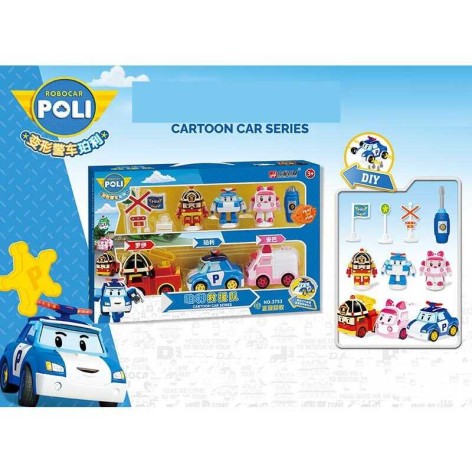 Набір машин 3 машинки, 3 героя, викрутка, машинка-конструктор, в кор. 39*45*9 см 
