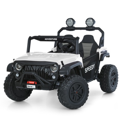 Джип машина на акумуляторі M 6206EBLR-1(24V) (1шт) 2,4G, 4мотори45W, 2акум12V7AH, MP3, USB, BLUETOOTH, EVA, TF, шкіра, світло, музика, білий