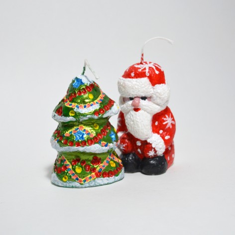 Набір для розпису свічок Riviera Blanca "Дід Мороз та Ялинка" 6 кольорів (СК-01)