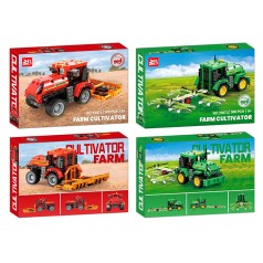 Конструктор трактор, сельхозтехника, 2 вида(471дет, 500дет), в кор-це, 38-26-8см 