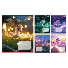 А5/12 кл. 1B Unicorn, тетрадь ученический школьный, цена за 25 шт.