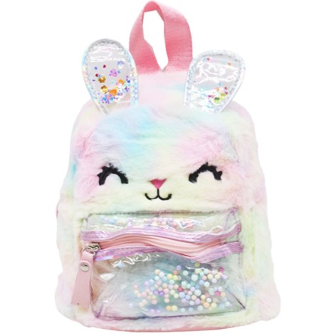 Рюкзак "Пухнастий зайчик", рожевий