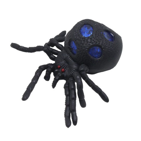 Антистресс Тарантул черный с Глиттером Синий