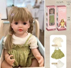 Лялька реборн "Chimi Doll" - 56 см, із щільної гуми, волосся-високотемпературна перука, в кор.