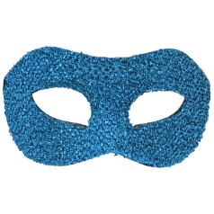 Маска карнавальная с блестками (голубая)