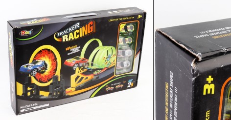 УЦЕНКА 30% Трек +4 машины, светится в темноте, корр. 51*32*7см 