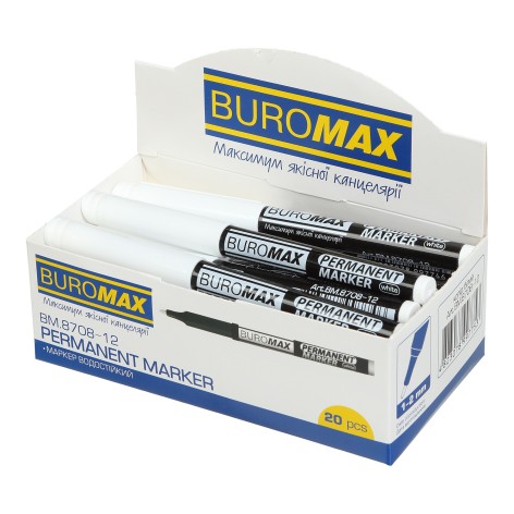 Маркер водостойкий, белый, 1-2 мм, цена за 20 шт. //