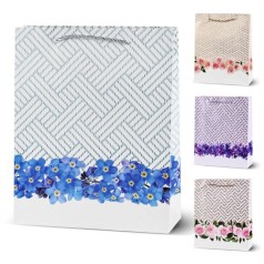 Пакет подарунковий паперовий M "Floral" 26*32*10см R33177-M (480шт) 6 шт. в уп. //