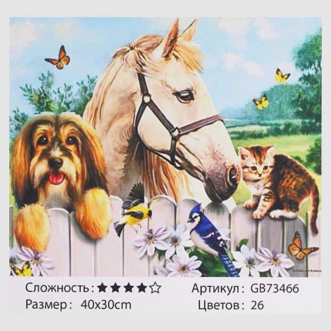 Алмазна мозаїка 30х40 см, в кор. 