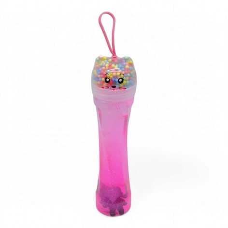 Слайм-лизун з фігуркою та кульками (рожевий)