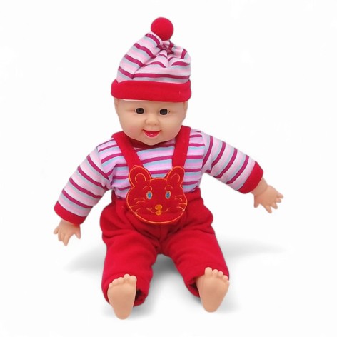 Пупс "Реготун", 33 см (красный)