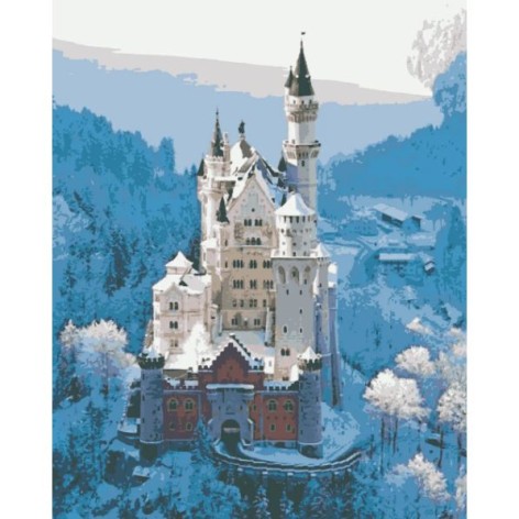 Картина по номерам "Замок Нойшванштайн" 40х50 см